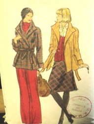9026 1970s VOGUE WRAP JACKET, BELT, WIDE PANTS, BIAS SKIRT PATTERN 10